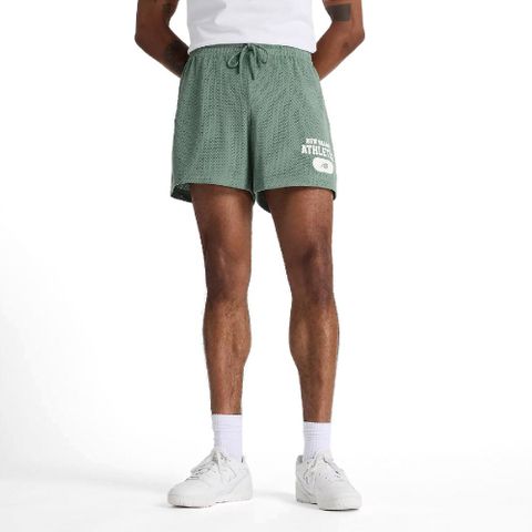 短褲 Heritage Mesh Graphic Short 男款 綠 運動褲 鬆緊帶 褲子 MS51514DKJ