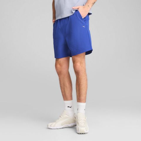 【PUMA】流行系列MMQ短褲(M) 短褲 男 藍色-62400845