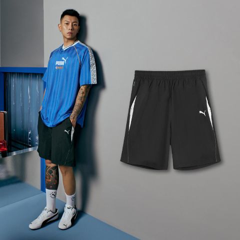短褲 Retro Football Style 8 男款 E.SO 瘦子同款 褲子 黑 亞規 63427751