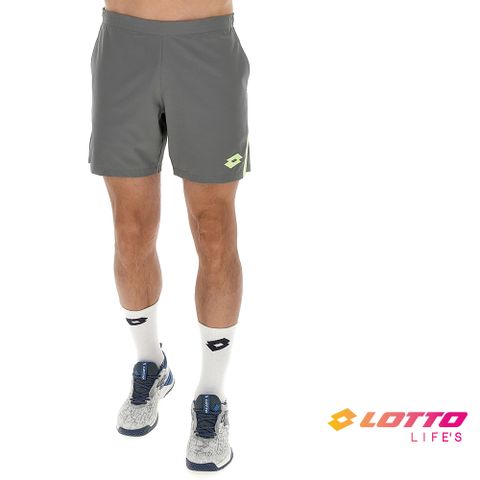 【LOTTO 義大利】男 專業網球褲(7吋)(灰)