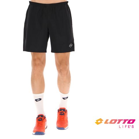 【LOTTO 義大利】男 專業網球褲(7吋)(黑)