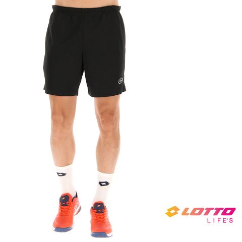 【LOTTO 義大利】男 網球訓練褲(7吋)(黑)