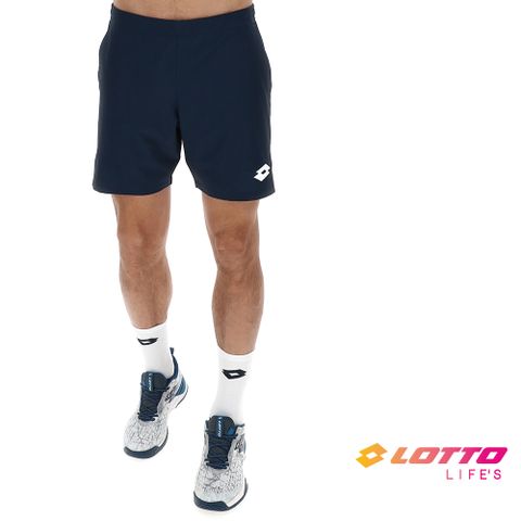 【LOTTO 義大利】男 專業網球褲(7吋)(深藍)