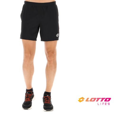 【LOTTO 義大利】男 慢跑機能短褲 (5吋)(黑)