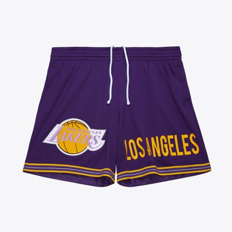 Mitchell & Ness NBA TEAM ORIGINS 7in MESH SHORTS - LOS ANGELES LAKERS 男 短褲 BT9267-LALPURP