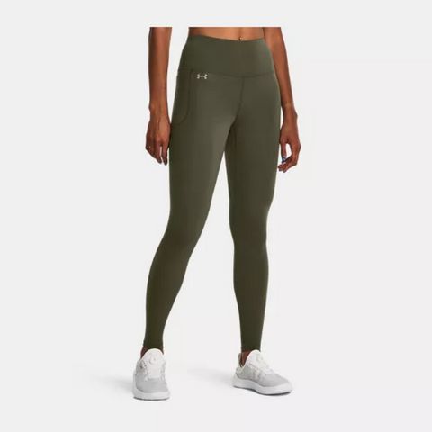 【UNDER ARMOUR】Motion 緊身長褲 女 運動褲 綠色-1361109-390