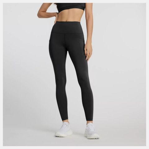 【New Balance】運動緊身褲 緊身長褲 女 快乾 黑色_WP41275BK-F