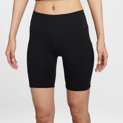 【NIKE】AS W NK DF ONE HR 8IN PKT SHOR 女 緊身短褲 單車褲 黑色-FZ6759010
