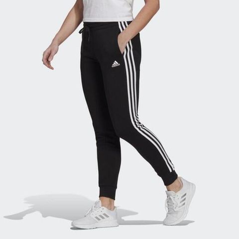 adidas 愛迪達 Adidas W 3S FL C PT GM5551 女 長褲 運動 休閒 經典 三線條 棉質 舒適 縮口 黑白