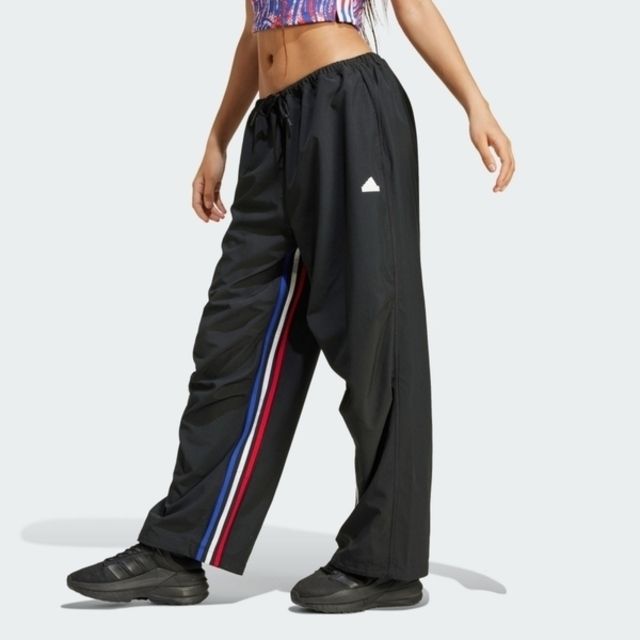 adidas 愛迪達 Adidas Express WVN TP IX3737 女 長褲 運動 休閒 寬鬆 拉繩 可調節下擺 愛迪達 黑