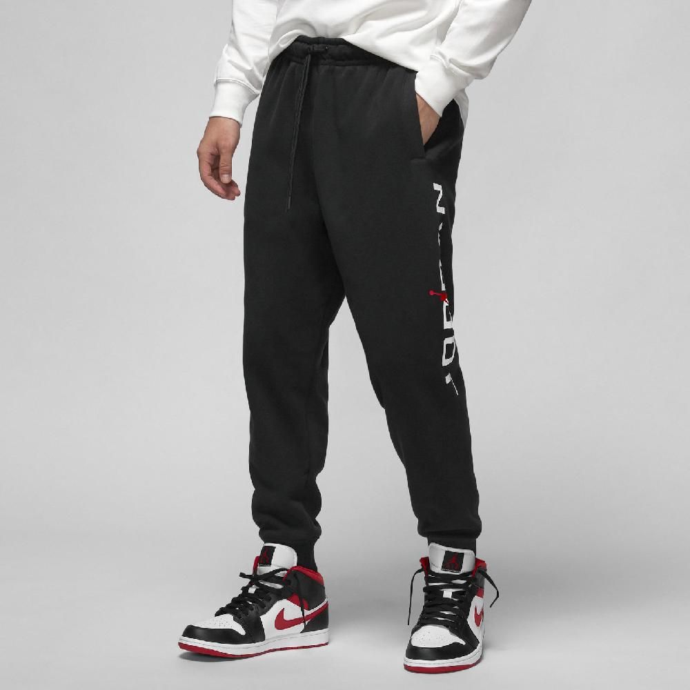 NIKE 耐吉 長褲 Jordan Essentials 男款 黑 白 紅 抽繩 寬鬆 內刷毛 棉褲 褲子 HQ4646-010