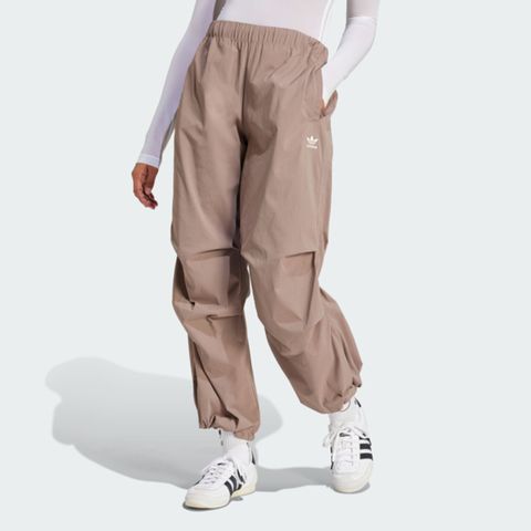 adidas 愛迪達 Adidas Ess S Para Pant JD0783 女 長褲 降落傘褲 運動長褲 休閒長褲 卡其 亞版