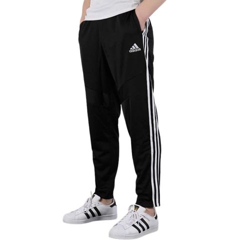 ADIDAS 黑白 三線 腳踝拉鍊 窄管褲 長褲