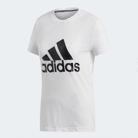 Adidas W MH BOS TEE [DZ0013] 女 運動 休閒 圓領 短袖 上衣 舒適 棉T 愛迪達 白