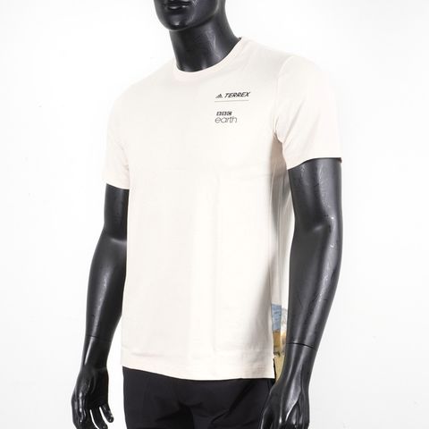 Adidas U BBC GFX TEE 3 [HE5252] 男女 短袖 上衣 T恤 休閒 戶外 運動 棉質 舒適 米