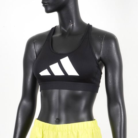 Adidas DRST 3 BAR BRA [GL0591] 女 運動內衣 亞洲版 中度支撐 運動 健身 透氣 黑