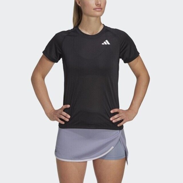 ADIDAS 愛迪達  Club Tee [HS1450] 女 短袖上衣 網球 運動 休閒 吸濕 排汗 透氣 舒適 黑