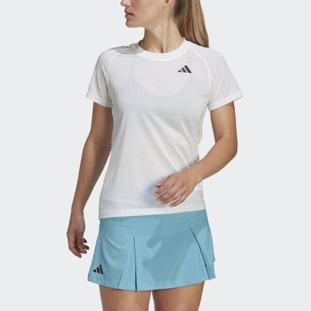 ADIDAS 愛迪達  Club Tee [HS1449] 女 短袖上衣 網球 運動 休閒 吸濕 排汗 透氣 舒適 白