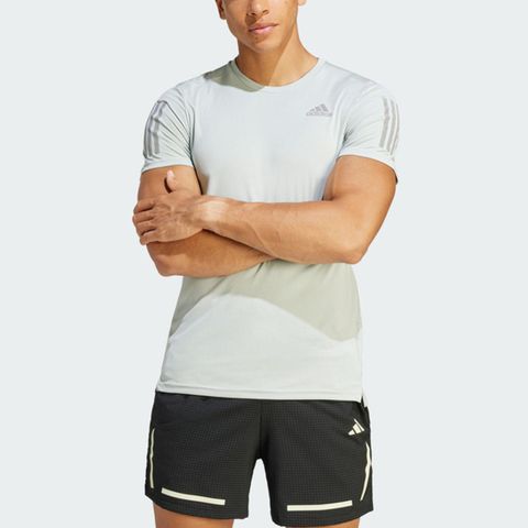 Adidas Own The Run Tee [IM2535] 男 短袖 上衣 亞洲版 運動 跑步 反光 吸濕排汗 淺灰