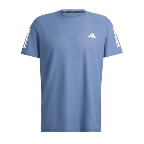 Adidas OWN The Run [IN1515] 男 短袖 上衣 運動 訓練 健身 慢跑 吸濕排汗 反光 藍白