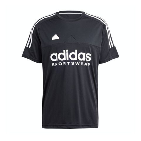 Adidas M Tiro Tee Q1 [IP3779] 男 短袖 上衣 運動 休閒 訓練 足球風 舒適 黑白