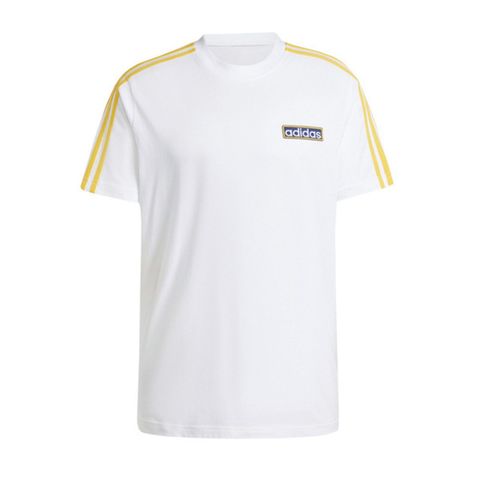 Adidas Adibreak Tee [IU2360] 男 短袖 上衣 T恤 運動 復古 經典 棉質 舒適 白黃