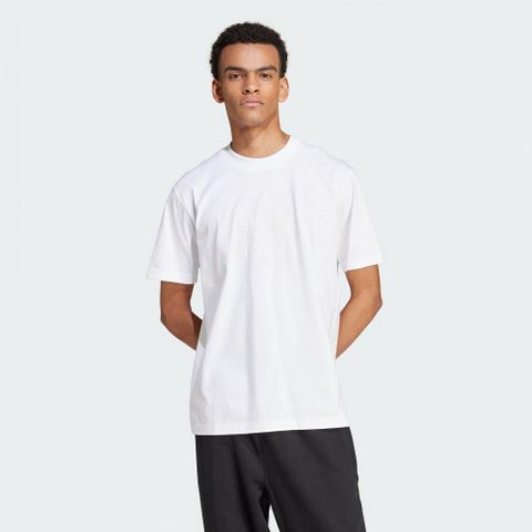 ADIDAS 愛迪達 MONO TEE 男 經典 三葉草 LOGO 百搭 舒適 短T 全白 IZ2526