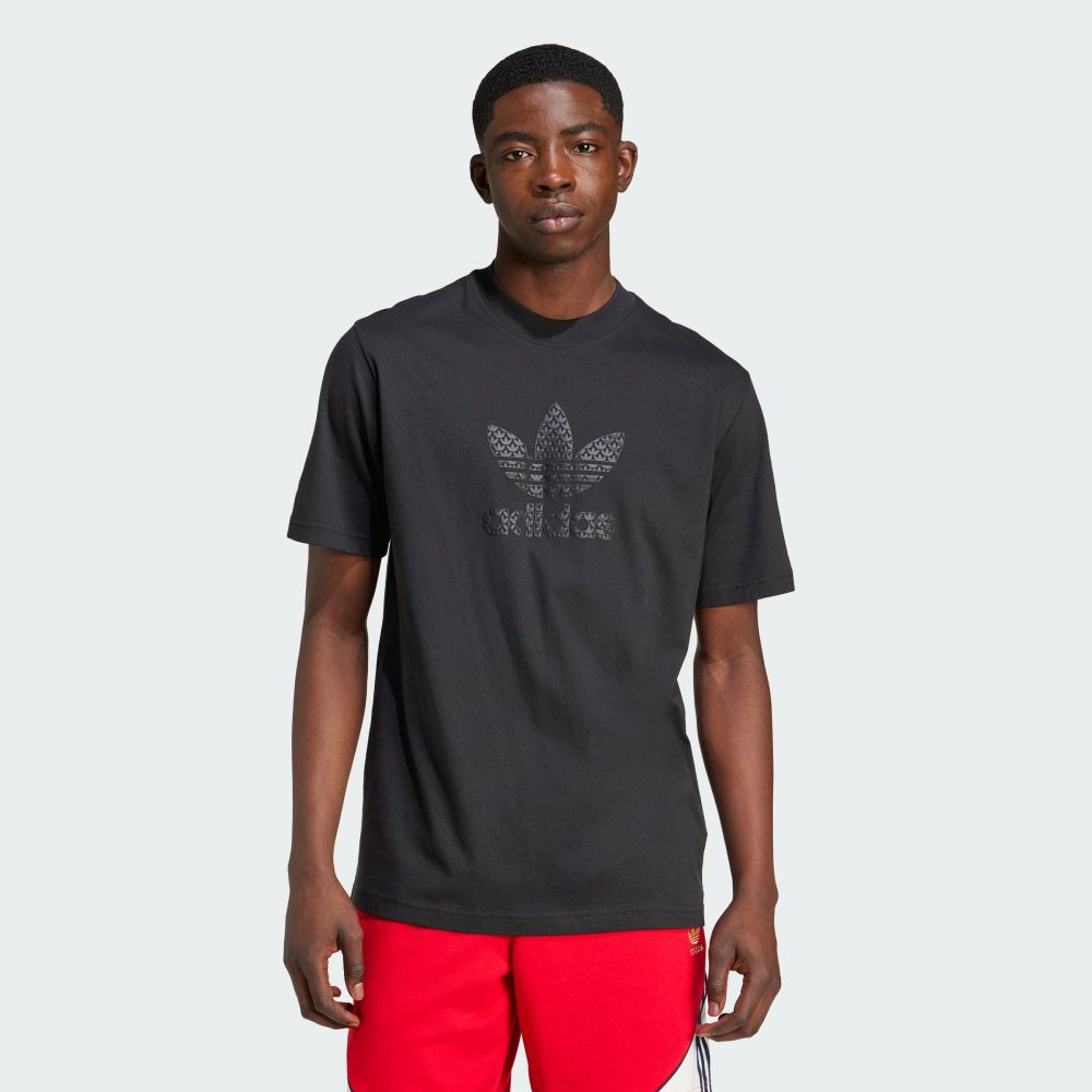 ADIDAS 愛迪達  MONO TEE 男 經典 三葉草 LOGO 百搭 舒適 短T 黑 IZ2527