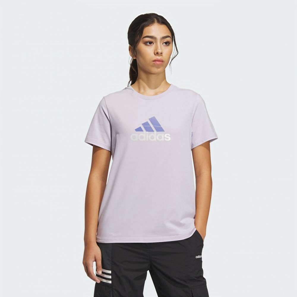 ADIDAS 愛迪達 MH BOS TEE 2 上衣 短袖 短T 粉紫色 女 運動 IM8889