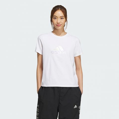 ADIDAS 愛迪達 MH BOS TEE 2 上衣 短袖 短T 白 女 運動 IZ3147