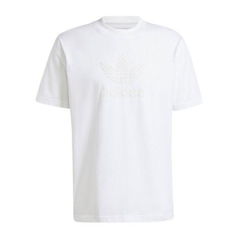 adidas Originals Adidas Mono Tee [IZ2526] 男 短袖 上衣 T恤 運動 休閒 三葉草 棉質 簡約 白