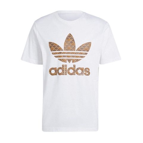 adidas Originals Adidas Mono Tee [IS2932] 男 短袖 上衣 T恤 經典 三葉草 休閒 棉質 白金