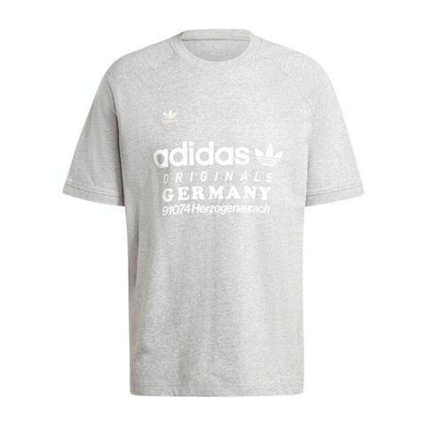 adidas Originals Adidas GRF Tee [IU0224] 男 短袖 上衣 T恤 運動 休閒 復古 三葉草 棉質 灰 白