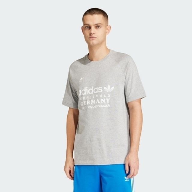 adidas Originals Adidas GRF Tee [IU0224] 男 短袖 上衣 T恤 運動 休閒 復古 三葉草 棉質 灰 白