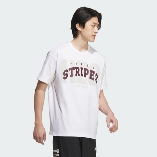 ADIDAS 愛迪達  CLG S/S TEE [JG8542] 男 短袖 上衣 T恤 運動 休閒 寬鬆 棉質 舒適 白