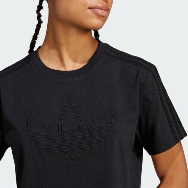 adidas Originals Adidas Firebird Tee [IW5520] 女 短版 短袖 上衣 運動 休閒 三葉草 寬鬆 舒適 黑