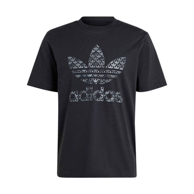 adidas Originals Adidas Mono Tee IS0176 男 短袖 上衣 T恤 經典 三葉草 休閒 棉質 黑