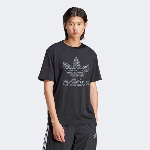 adidas Originals Adidas Mono Tee IS0176 男 短袖 上衣 T恤 經典 三葉草 休閒 棉質 黑