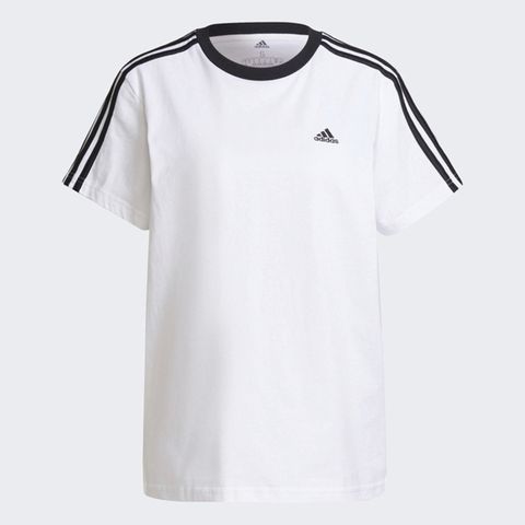 ADIDAS 愛迪達 W 3S BF T H10201 女 短袖上衣 T恤 亞洲版 休閒 復古 日常 棉質 舒適 白