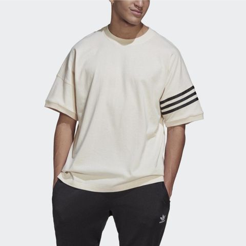 adidas Originals Adidas New C Tee HM1874 男 短袖 上衣 運動 休閒 垂肩 落肩 國際版 寬鬆 棉質 米白