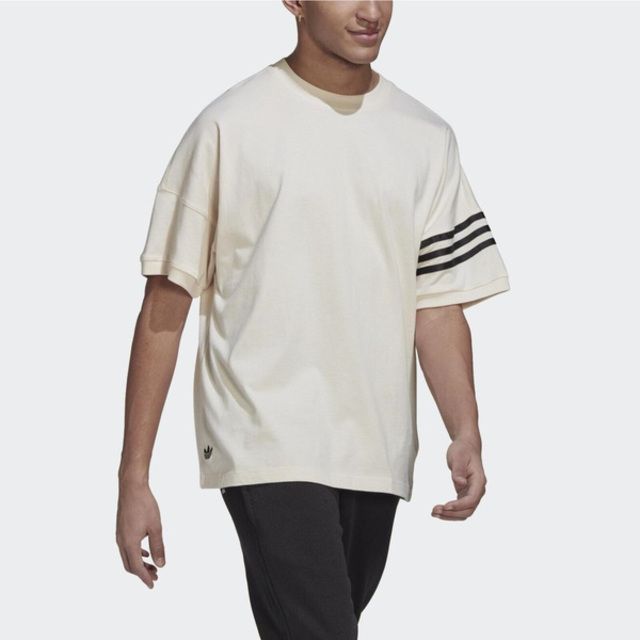 adidas Originals Adidas New C Tee HM1874 男 短袖 上衣 運動 休閒 垂肩 落肩 國際版 寬鬆 棉質 米白