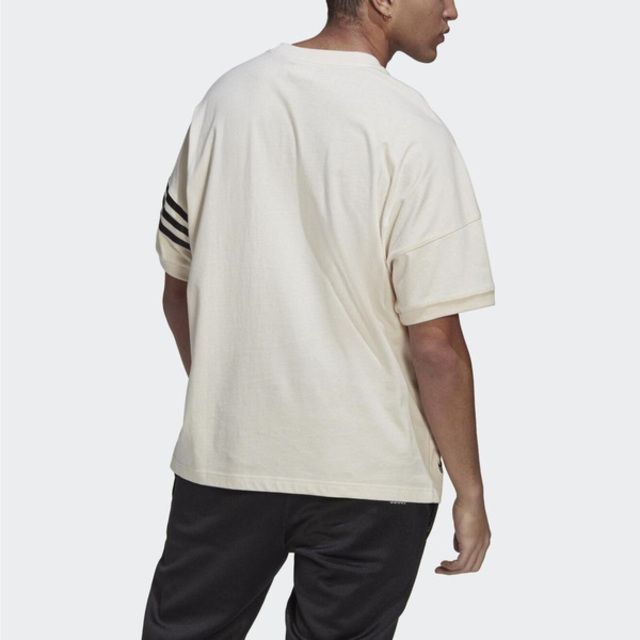 adidas Originals Adidas New C Tee HM1874 男 短袖 上衣 運動 休閒 垂肩 落肩 國際版 寬鬆 棉質 米白