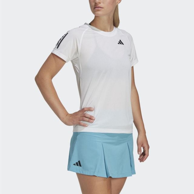 ADIDAS 愛迪達  Club Tee HS1449 女 短袖上衣 網球 運動 休閒 吸濕 排汗 透氣 舒適 白