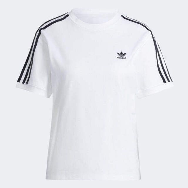 ADIDAS 愛迪達  3 Stripes Tee IK4050 女 短袖 上衣 T恤 運動 經典 復古 休閒 棉質 白黑