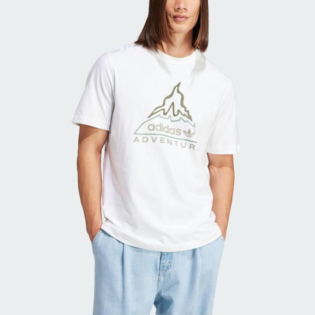 adidas Originals Adidas Adv Volcano Tee IJ0702 男 短袖 上衣 T恤 亞洲版 運動 休閒 火山圖案 白