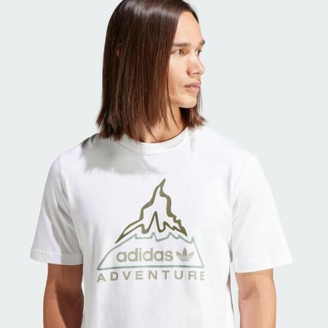 adidas Originals Adidas Adv Volcano Tee IJ0702 男 短袖 上衣 T恤 亞洲版 運動 休閒 火山圖案 白