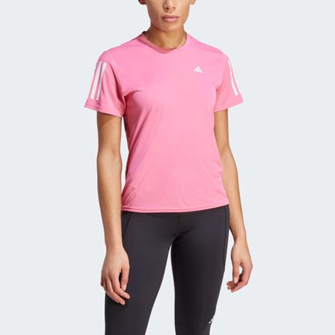 ADIDAS 愛迪達 Own The Run Tee IL4128 女 短袖 上衣 亞洲版 運動 慢跑 路跑 反光 透氣 粉