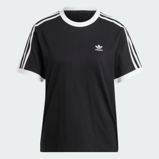 ADIDAS 愛迪達  3 Stripes Tee IK4049 女 短袖 上衣 T恤 運動 經典 復古 休閒 棉質 黑白