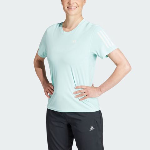 ADIDAS 愛迪達 Own The Run Tee IL4131 女 短袖上衣 亞洲版 運動 慢跑 路跑 反光 透氣 水藍