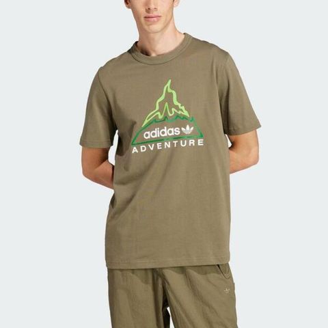 adidas Originals Adidas Adv Volcano Tee IL5176 男 短袖 上衣 T恤 亞洲版 運動 休閒 火山圖案 綠